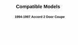 Driver Left Side Door Window Door Glass Compatible with Honda Accord 2 Door Coupe 1994-1997 Models