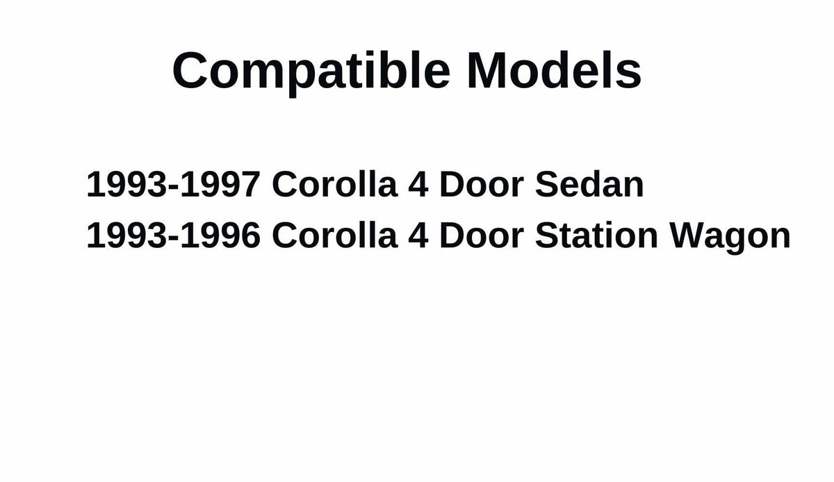 Passenger Right Side Front Door Window Door Glass Compatible with Toyota Corolla 1993-1997 Models
