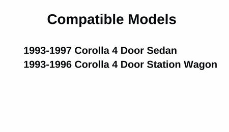 Passenger Right Side Front Door Window Door Glass Compatible with Toyota Corolla 1993-1997 Models