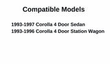 Passenger Right Side Front Door Window Door Glass Compatible with Toyota Corolla 1993-1997 Models