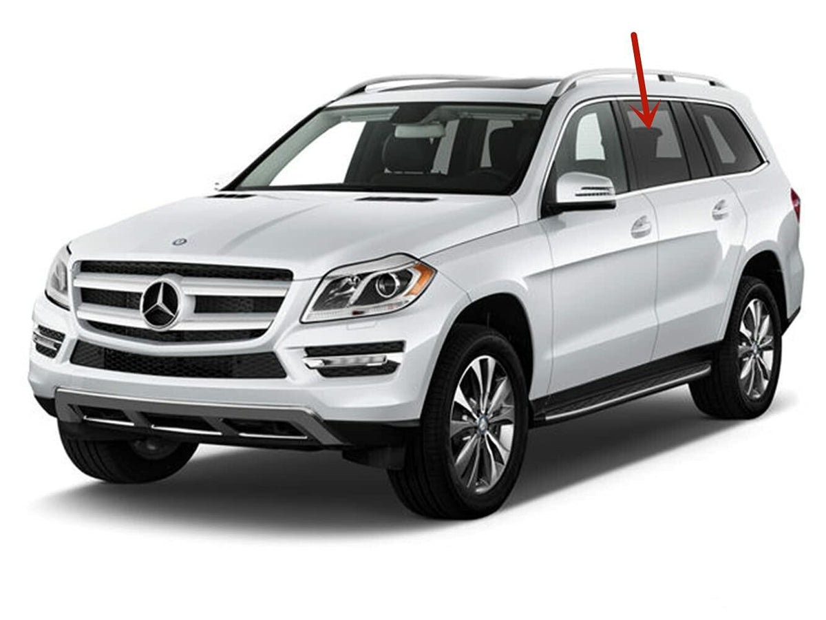 Driver Left Side Rear Door Window Door Glass Compatible with Mercedes Benz GL350 / GL450 / GL550 / GL63 AMG / GLS450 / GLS550 / GLS63 AMG 2013-2019 Models