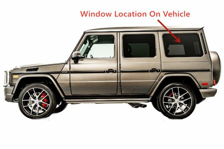 Driver Left Side Rear Quarter Window Privacy Glass w/Antenna Style Compatible with Mercedes Benz G500 / G55 AMG / G550 / G63 AMG 2002-2018 Models