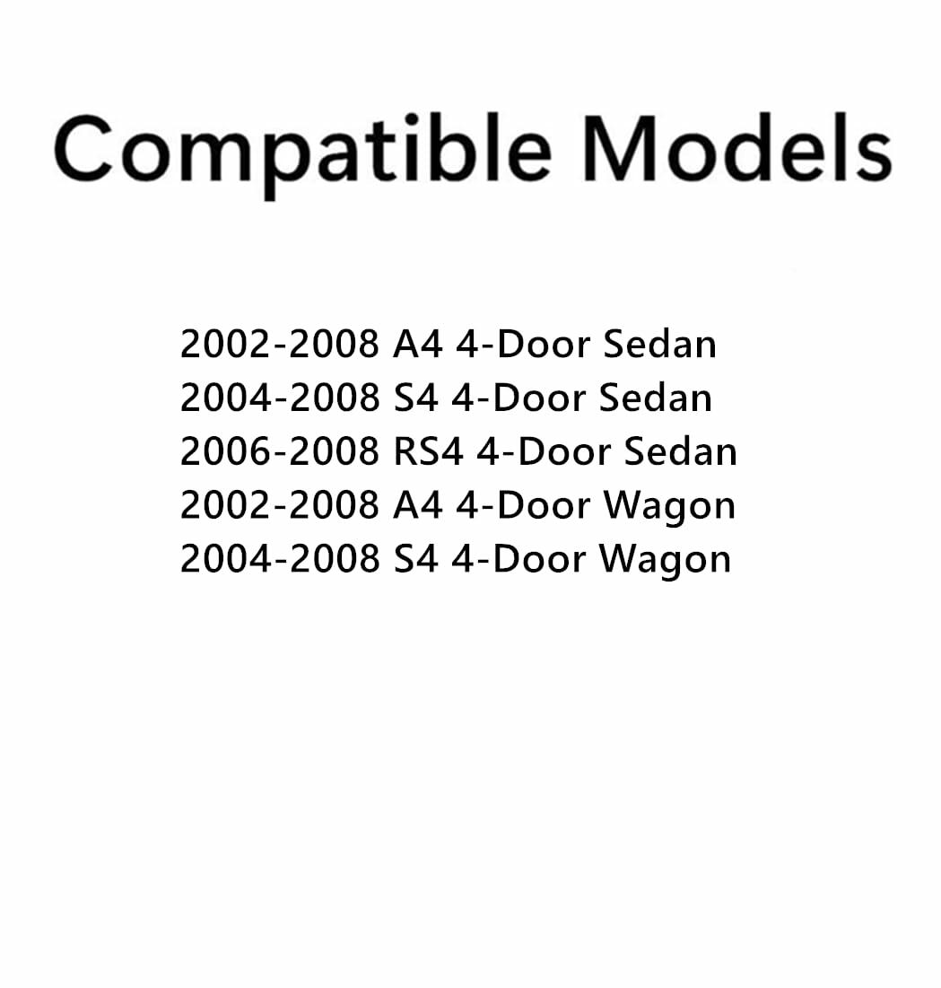 Driver Left Front Door Window Door Glass Compatible with Audi A4 2002-2008 / S4 2004-2008 / RS4 2006-2008 4 Door Models