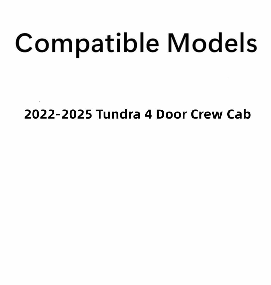 Tempered Passenger Right Side Rear Door Window Door Glass Compatible with Toyota Tundra Pickup 4 Door Crew Cab 2022-2025 Models
