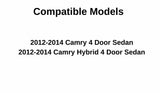 Passenger Right Side Rear Vent Window Vent Glass Compatible with Toyota Camry 4 Door Sedan 2012-2014 Models