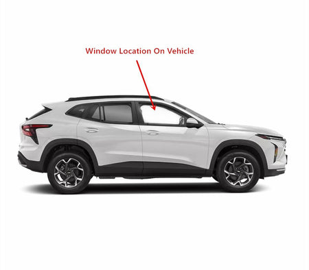 Tempered Passenger Right Side Front Door Window Door Glass Compatible with Chevrolet Trax 2024-2026 Models
