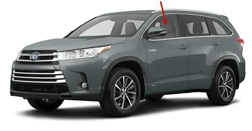 Driver Left Side Front Door Window Door Glass Compatible with Toyota Highlander 2014-2019 Models