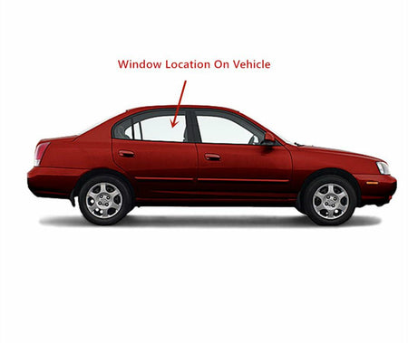 Passenger Right Side Rear Door Window Door Glass Compatible with Hyundai Elantra 4 Door Sedan 2001-2006 Models