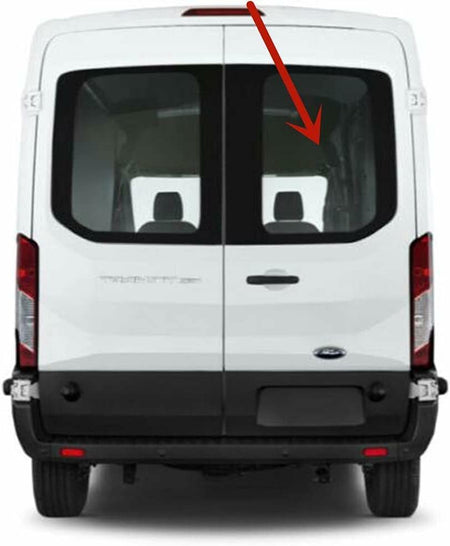 Heated Rear Back Window Back Glass Passenger Right Side Compatible with Ford Transit 100.8" Mid-Roof & 110.2'' High-Roof Van 2015-2026 Models (Not for Low-Roof , Or Transit Connect)
