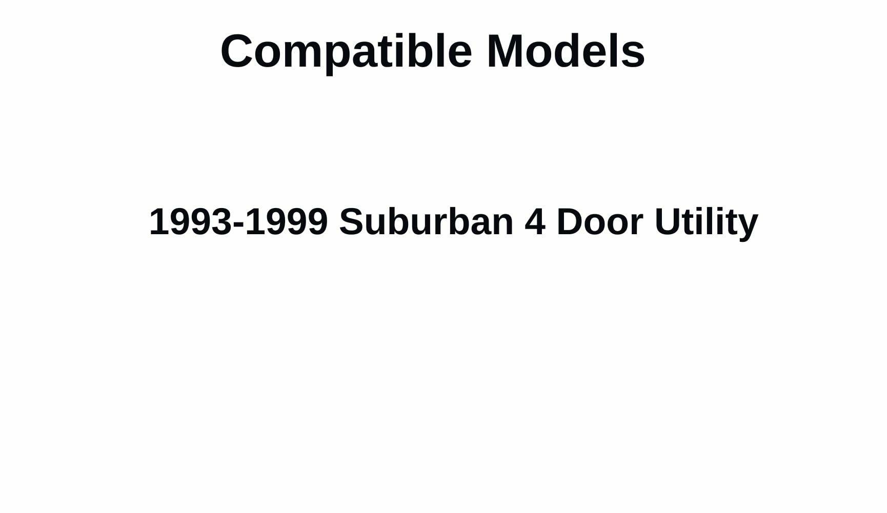 OEM Passenger Right Side Rear Quarter Window Quarter Glass Compatible with Chevrolet Suburban/GMC Suburban 1993-1999 4-Door Models