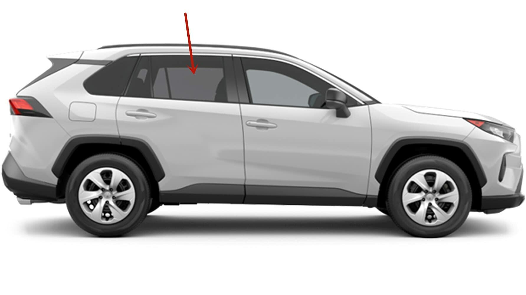 Passenger Right Side Rear Door Tinted Window Glass Compatible with Toyota RAV4 / RAV4 Prime / RAV4 Plug-in Hybrid 2019-2025 Models