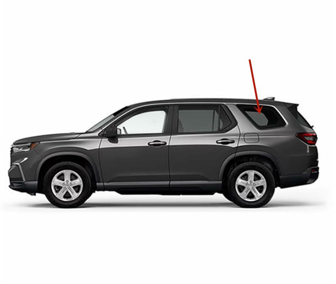 Tempered Factory Privacy Tinted Driver Left Side Quarter Window Quarter Glass Compatible with Honda Pilot 2023-2025 Models