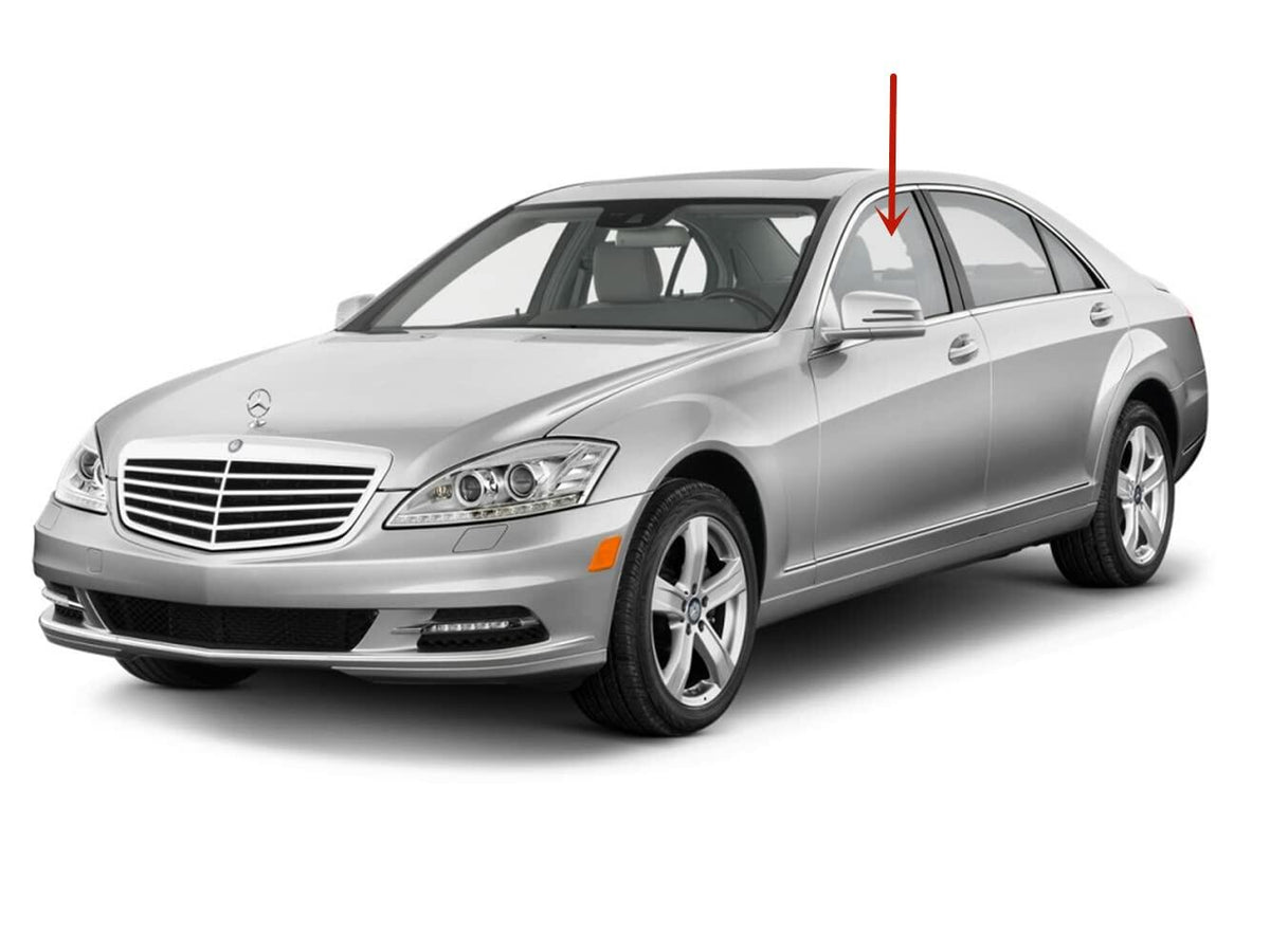 Tempered Driver Left Side Front Door Window Door Glass Compatible with Mercedes Benz S350 S400 S550 S600 S63AMG S65AMG 2007-2013 Models