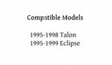 Passenger Right Side Door Window Door Glass Compatible with Mitsubishi Eclipse 1995-1999 / Eagle Talon 1995-1998 Models