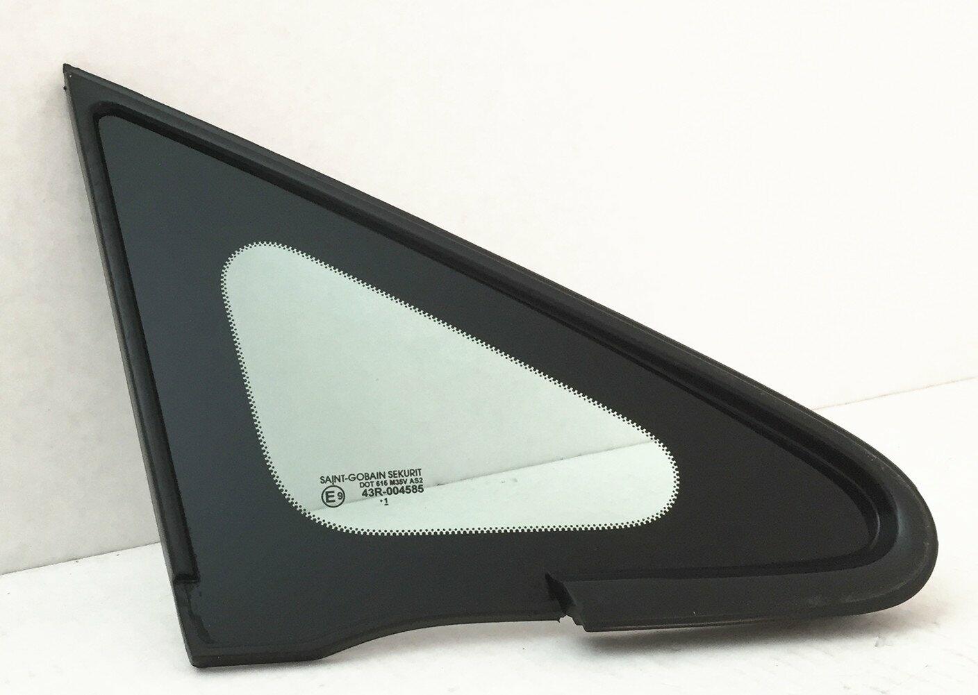 OEM Black Moulding Passenger Right Side Front Vent Window Vent Glass Compatible with Nissan Versa 4 Door Hatchback 2007-2013 Models