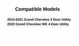 Tempered Chrome Molding Style Driver Left Side Rear Quarter Window Quarter Glass Compatible with Jeep Grand Cherokee 2014-2021/ Grand Cherokee WK 2022 Models