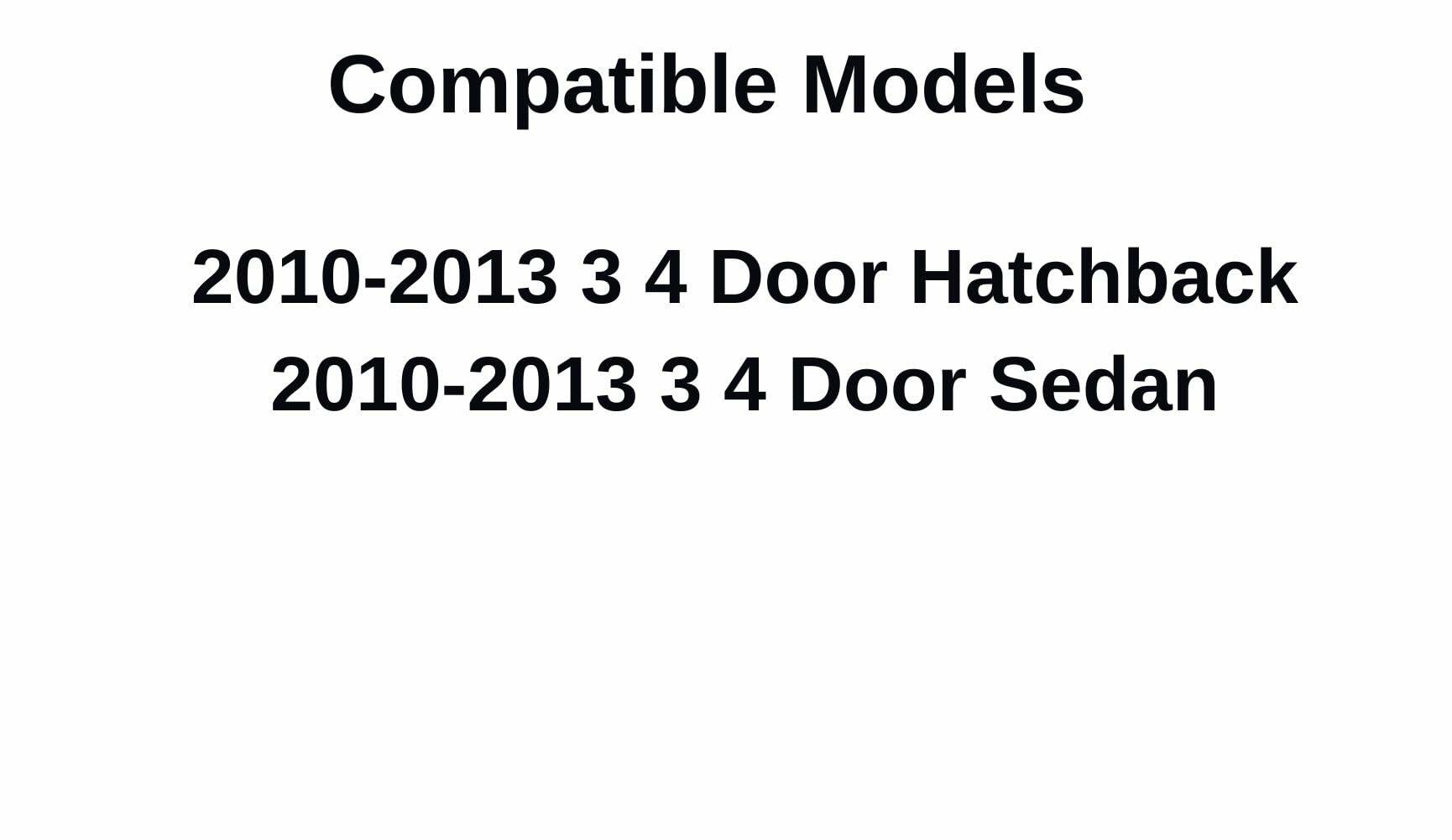 Passenger Right Side Front Door Window Door Glass Compatible with Mazda 3 2010-2013 Models