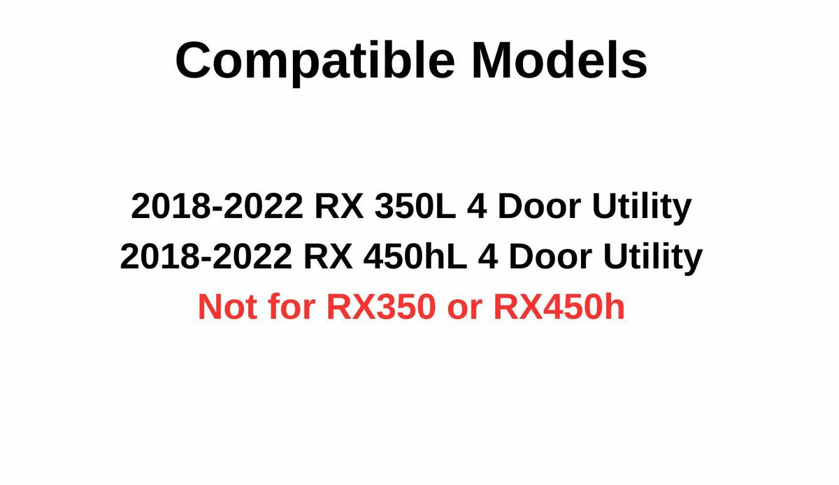 Passenger Right Side Rear Door Window Door Glass Compatible with Lexus RX350L RX450hL 2018-2022 Models