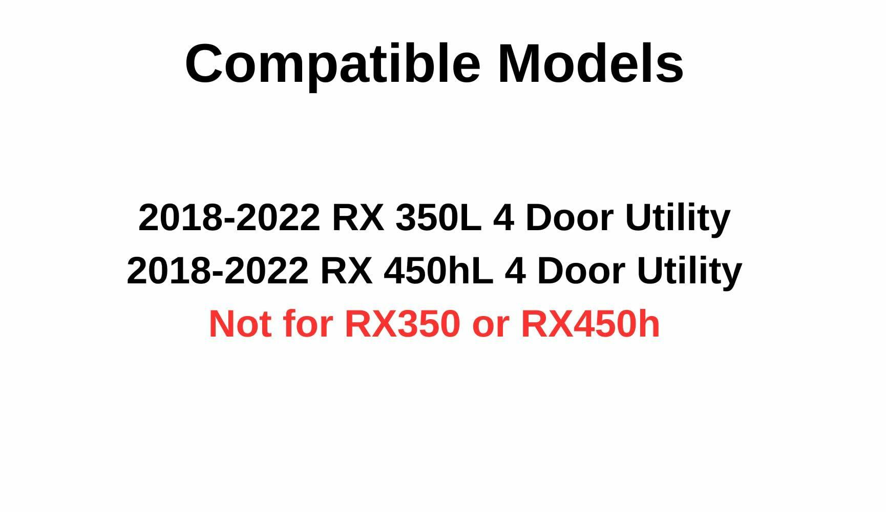 Passenger Right Side Rear Door Window Door Glass Compatible with Lexus RX350L RX450hL 2018-2022 Models