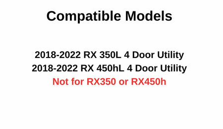 Passenger Right Side Rear Door Window Door Glass Compatible with Lexus RX350L RX450hL 2018-2022 Models