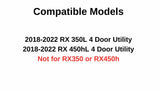 Passenger Right Side Rear Door Window Door Glass Compatible with Lexus RX350L RX450hL 2018-2022 Models
