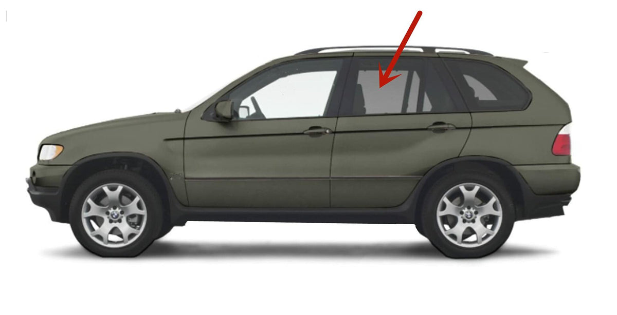 Privacy Driver Left Side Rear Door Window Door Glass Compatible with BMW X3 2004-2010 Models