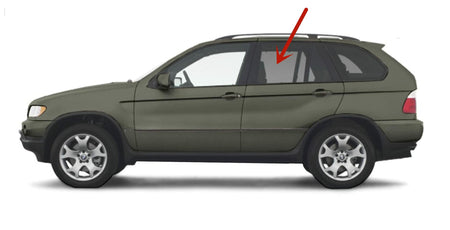 Privacy Driver Left Side Rear Door Window Door Glass Compatible with BMW X3 2004-2010 Models