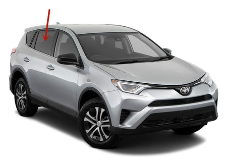 Passenger Right Side Rear Door Window Door Glass Compatible with Toyota RAV4 2013-2018 Models