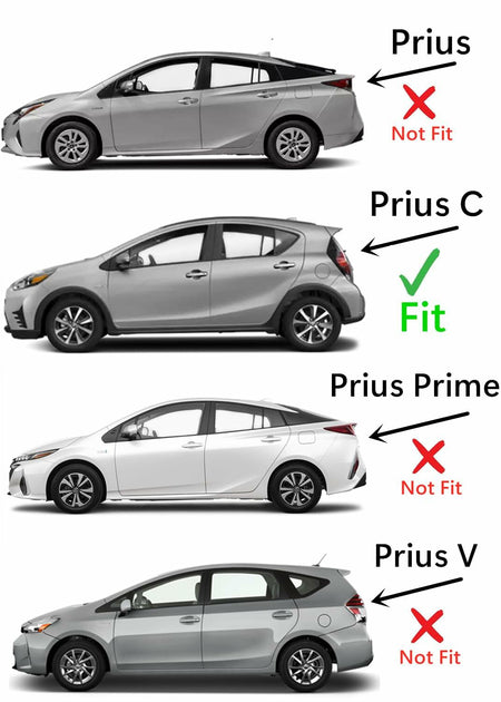 Driver Left Side Rear Vent Window Vent Glass Compatible with Toyota Prius C 2012-2019 Models