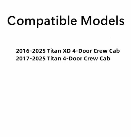 Driver Left Side Rear Door Window Door Glass Compatible with Nissan Titan 2017-2025 / Titan XD 2016-2025 4 Door Crew Cab Models