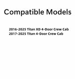 Driver Left Side Rear Door Window Door Glass Compatible with Nissan Titan 2017-2025 / Titan XD 2016-2025 4 Door Crew Cab Models