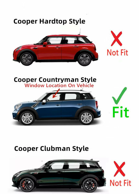 Driver Left Side Front Door Window Door Glass Compatible with Mini Countryman 2011-2016 Models