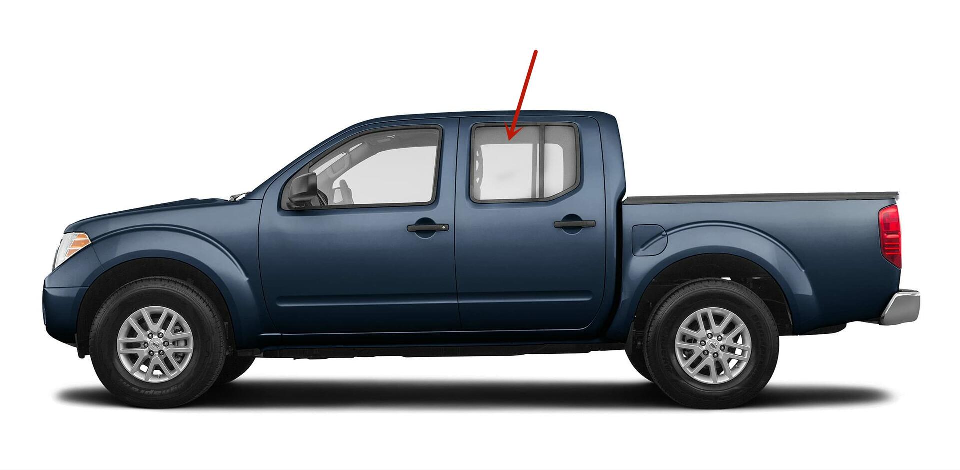 Clear Tempered Driver Left Side Rear Door Window Door Glass Compatible with Nissan Frontier / Suzuki Equator 4 Door Crew Cab Pickup 2005-2021 Models