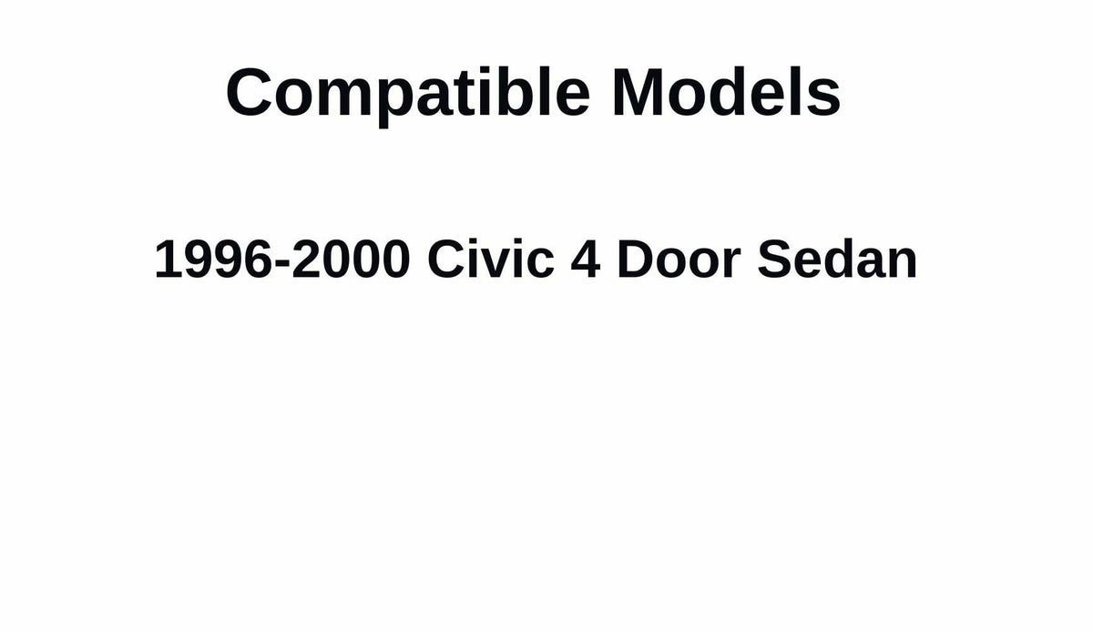 Driver Left Side Rear Door Window Door Glass Compatible with Honda Civic 4 Door Sedan 1996-2000 Models