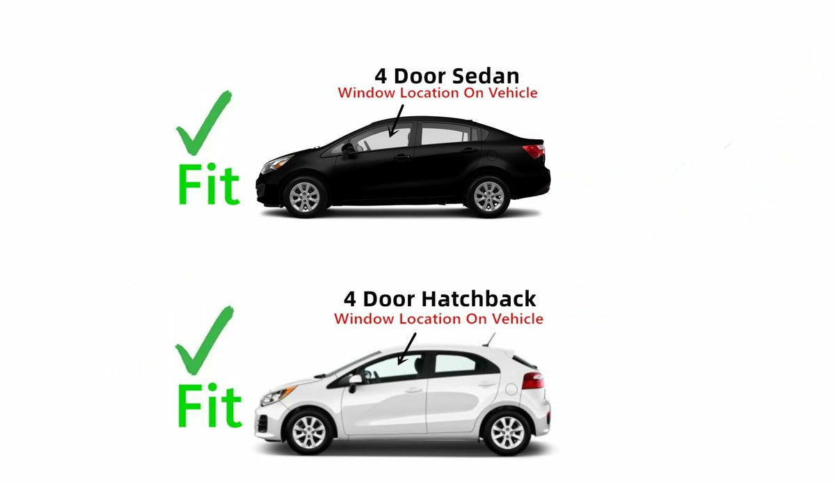 Driver Left Side Front Door Window Door Glass Compatible with Kia Rio Rio5 2012-2017 Models