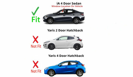 Driver Left Side Front Door Window Door Glass Compatible with Toyota Yaris iA 2017-2020 Models/Scion iA 2016 Models