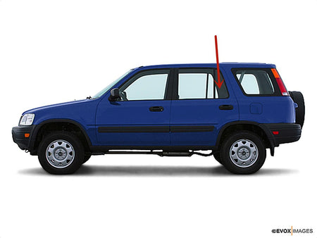 Driver Left Side Rear Vent Window Vent Glass Compatible with Honda CR-V 1997-2001 Models