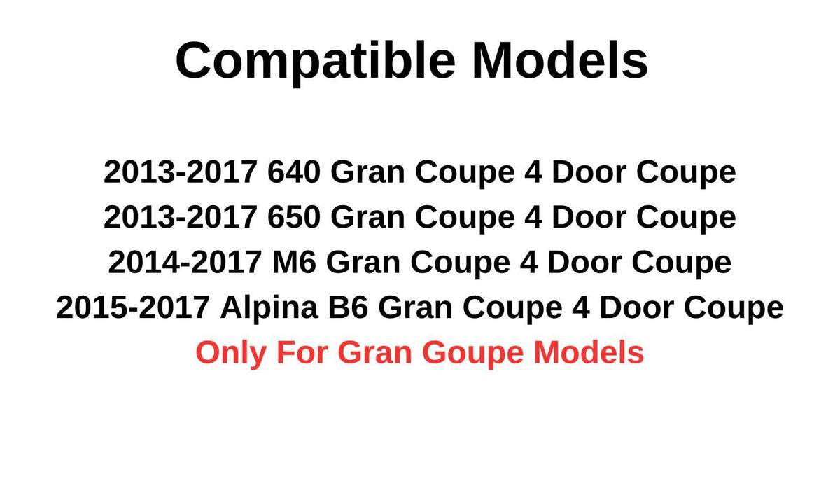 Driver Left Side Front Door Window Door Glass Compatible with BMW 640 Grand Coupe / 650 Grand Coupe / M6 Grand Coupe / Alpina B6 Grand Coupe 2013-2017 Models