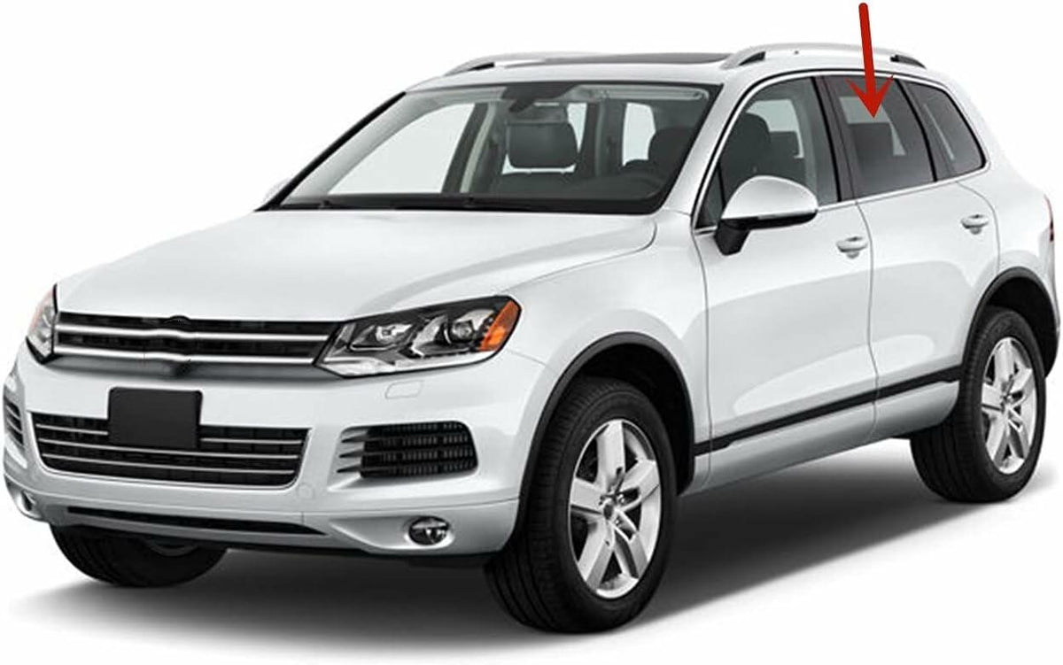 Driver Left Side Rear Door Window Door Glass Compatible with Volkswagen Touareg 2011-2017 Models