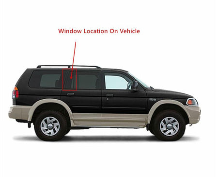 Passenger Right Side Rear Vent Glass Vent Window Compatible with Mitsubishi Montero 2001-2006 Models