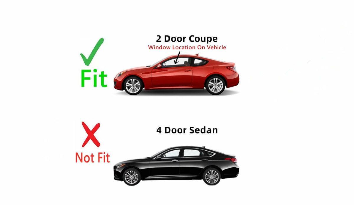 Driver Left Side Door Window Door Glass Compatible with Hyundai Genesis 2 Door Coupe 2010-2016 Models