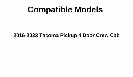 Passenger Right Side Rear Door Window Door Glass Compatible with Toyota Tacoma Pickup 4 Door Crew Cab 2016-2023 Models