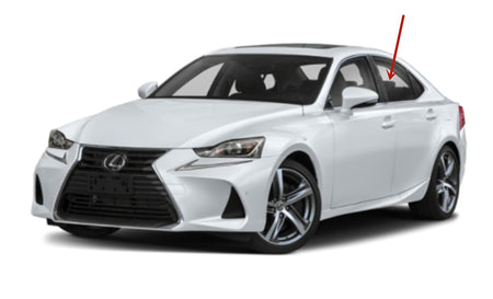 Driver Left Side Rear Door Window Door Glass Compatible with Lexus IS250 / IS350 / IS300 / IS200t 4 Door Sedan 2014-2020 Models