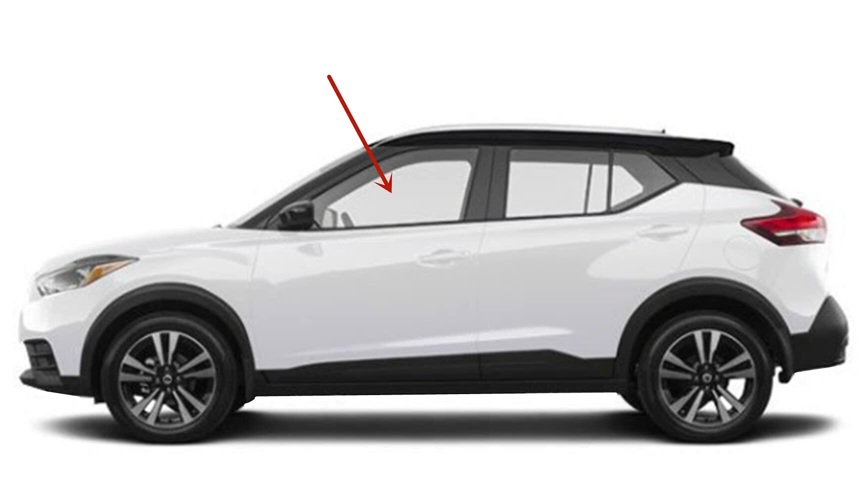 Driver Left Side Front Door Window Door Glass Compatible with Nissan Kicks 2017-2024 Models