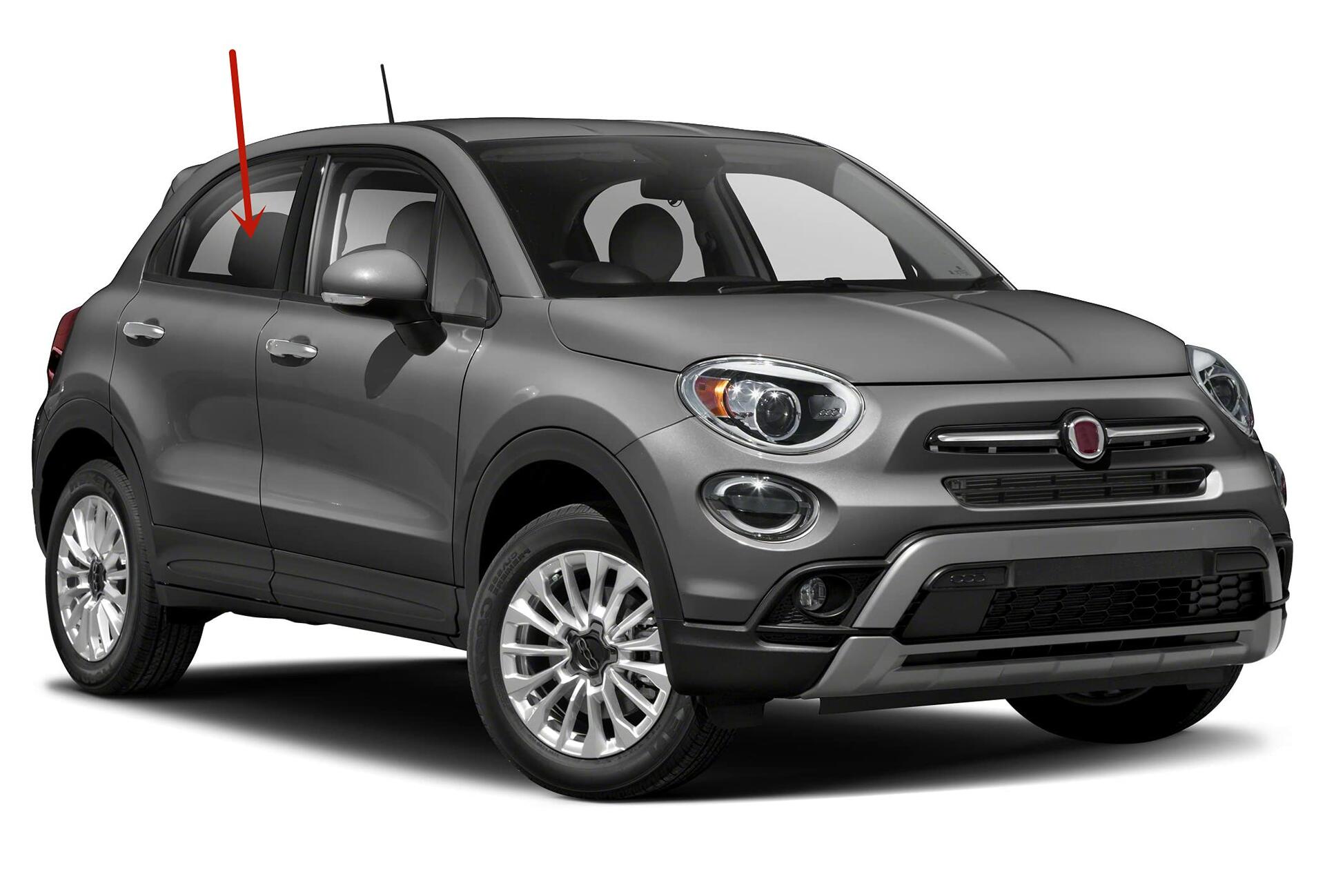 Passenger Right Side Rear Door Window Door Glass Compatible with Fiat 500X 2016-2023 Models
