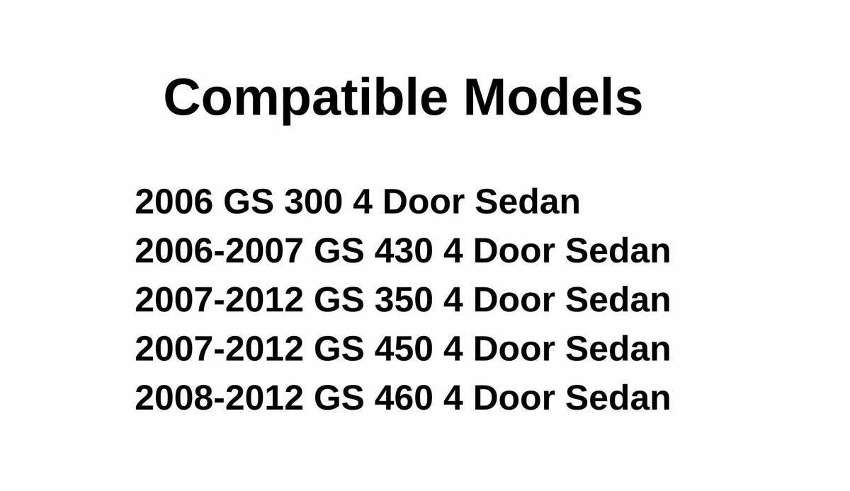 Driver Left Side Front Door Window Door Glass Compatible with Lexus GS300 / GS350 / GS430 / GS450 / GS460 4 Door Sedan 2006-2012 Models