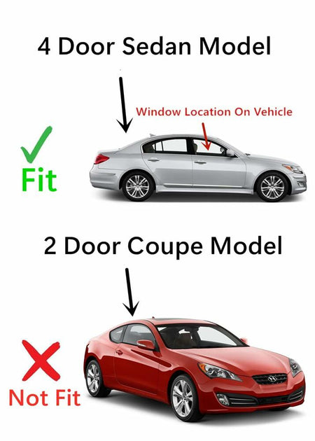 Laminated Passenger Right Side Front Door Window Door Glass Compatible with Hyundai Genesis 4 Door Sedan 2009-2014 Models