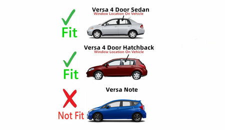 Driver Left Rear Door Window Door Glass Compatible with Nissan Versa 4 Door Hatchback 2007-2013 Models / Versa 4 Door Sedan 2007-2011 Models