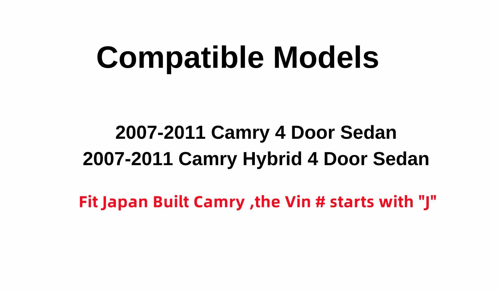 Passenger Right Side Front Door Window Door Glass Compatible with Toyota Camry / Camry Hybrid 4 Door Sedan 2007-2011 Japan Built Models