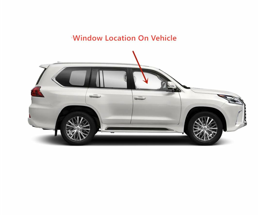 Laminated Passenger Right Side Front Door Window Door Glass Compatible with Lexus LX570 2008-2021 Models